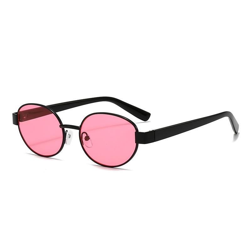 Popular Fashion Metal Women Men Shades Oval Sun Glasses Female Male Summer Traveling UV400 Round Sunglasses Lentes De Sol Mujer