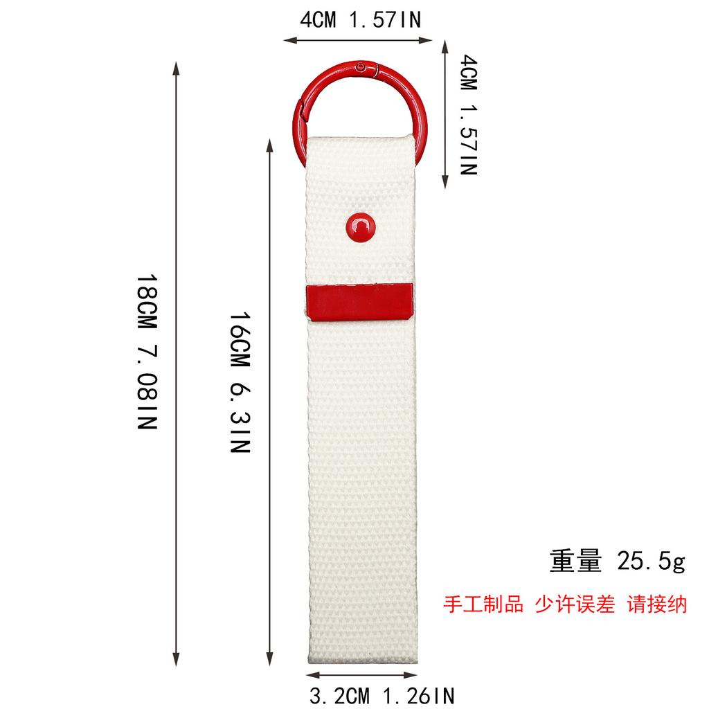 Handmade Diy Decorative Webbing Cloth Sticker Embellished Polyester Webbing Lanyard Korean Version Ins Spring Buckle Bag Pendant