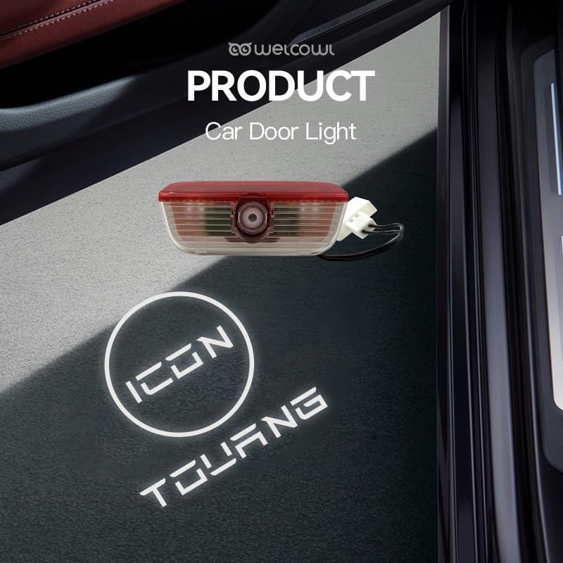 

2pcs Car Door Light For Volkswagen Touran VW Laser Decor Lamp Glass Projection Never Fade Car Accessories HD LED 2pcs