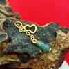 Blue Water Jade Tassel Gourd Pendant Bracelet - Handmade DIY Accessory