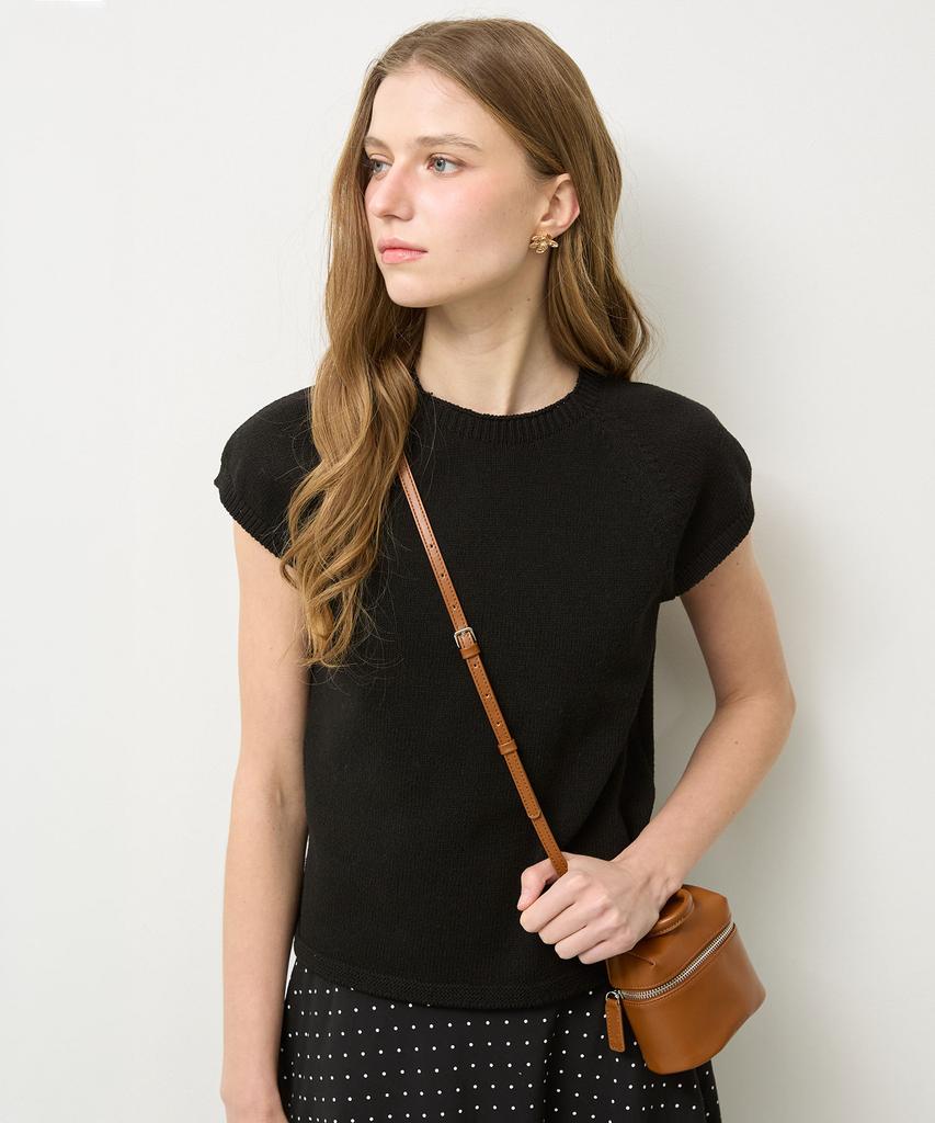 Nyuluki Feminine Short-Sleeved Knit_Black