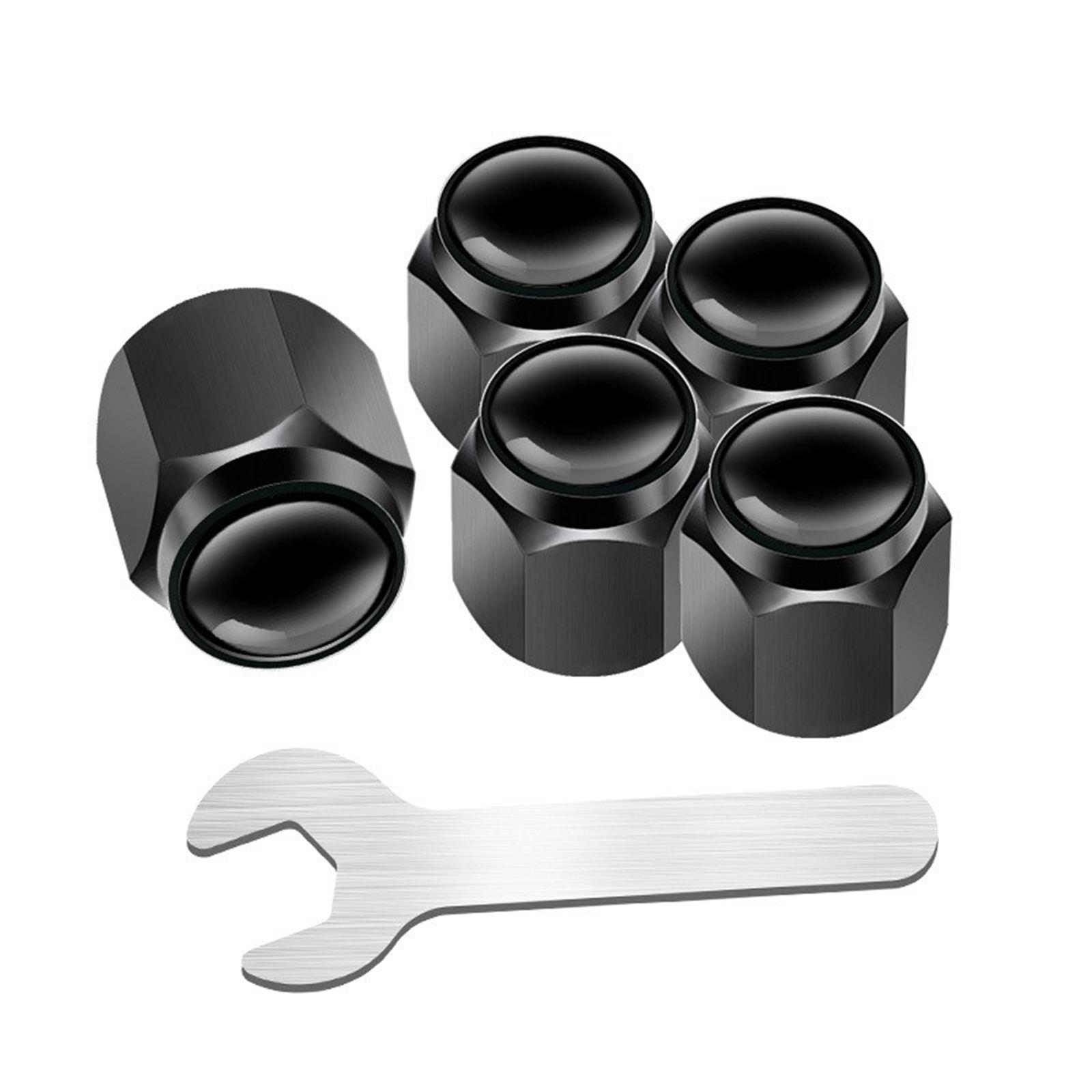 

Tire Valves Caps with Rubber Seal Weather Resistant Valves Caps Universal Fitting Valves Caps set 5pcs for Car SUVs Bikes Truck чорний