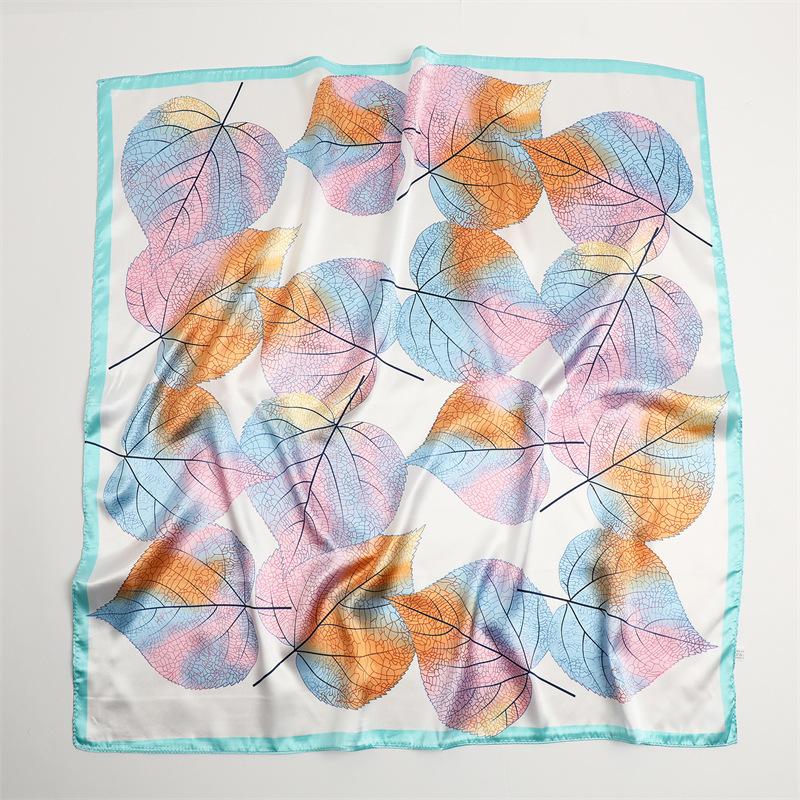 90*90cm Silk Scarf Scarftop Headwraps for Woman Fashion Four Seasons Hair Accessories Hijab Foulard Bandana Femme Headscarf