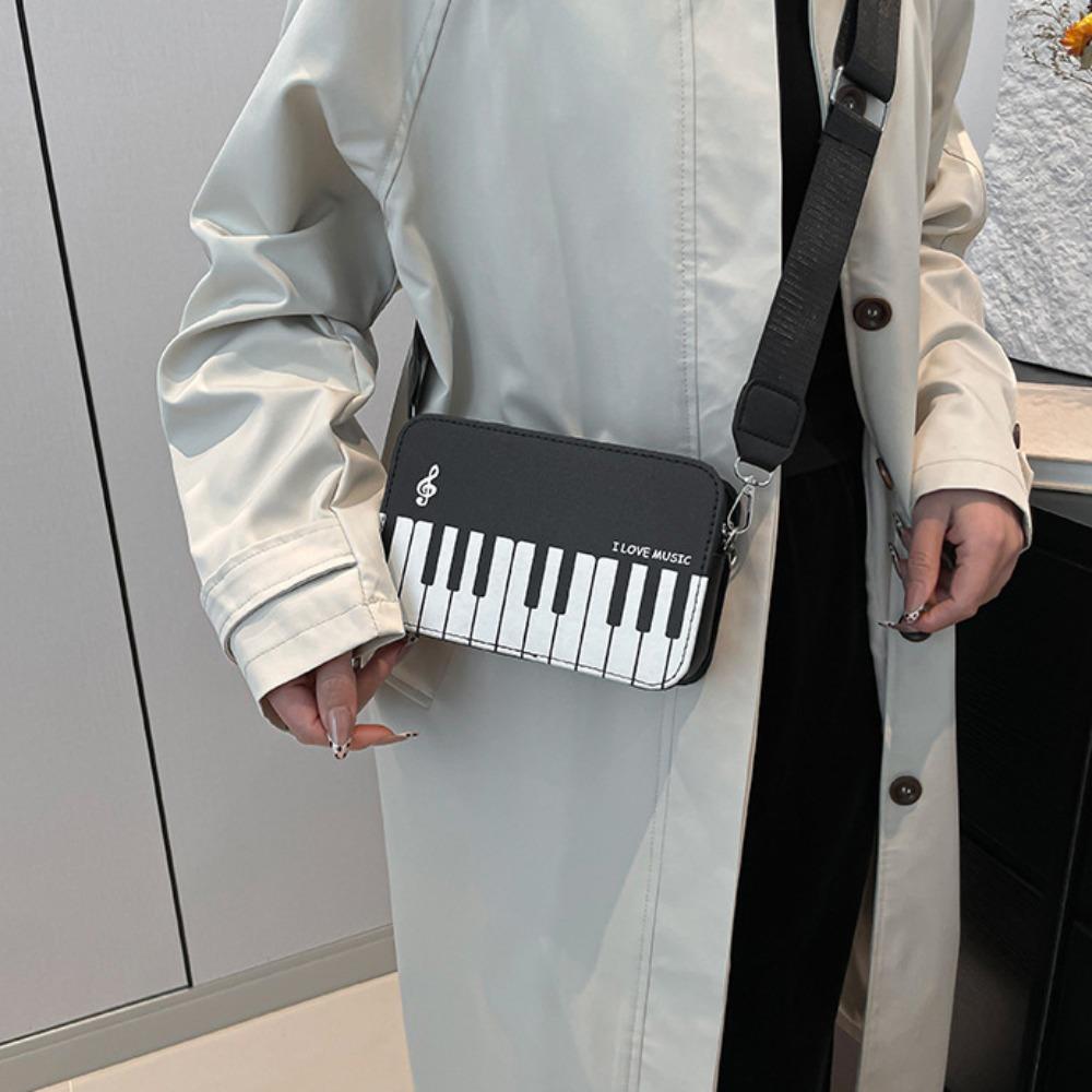 Crossbody Piano Shoulder Bag Fashion PU Leather Bag Casual Mini Square Bag Girls