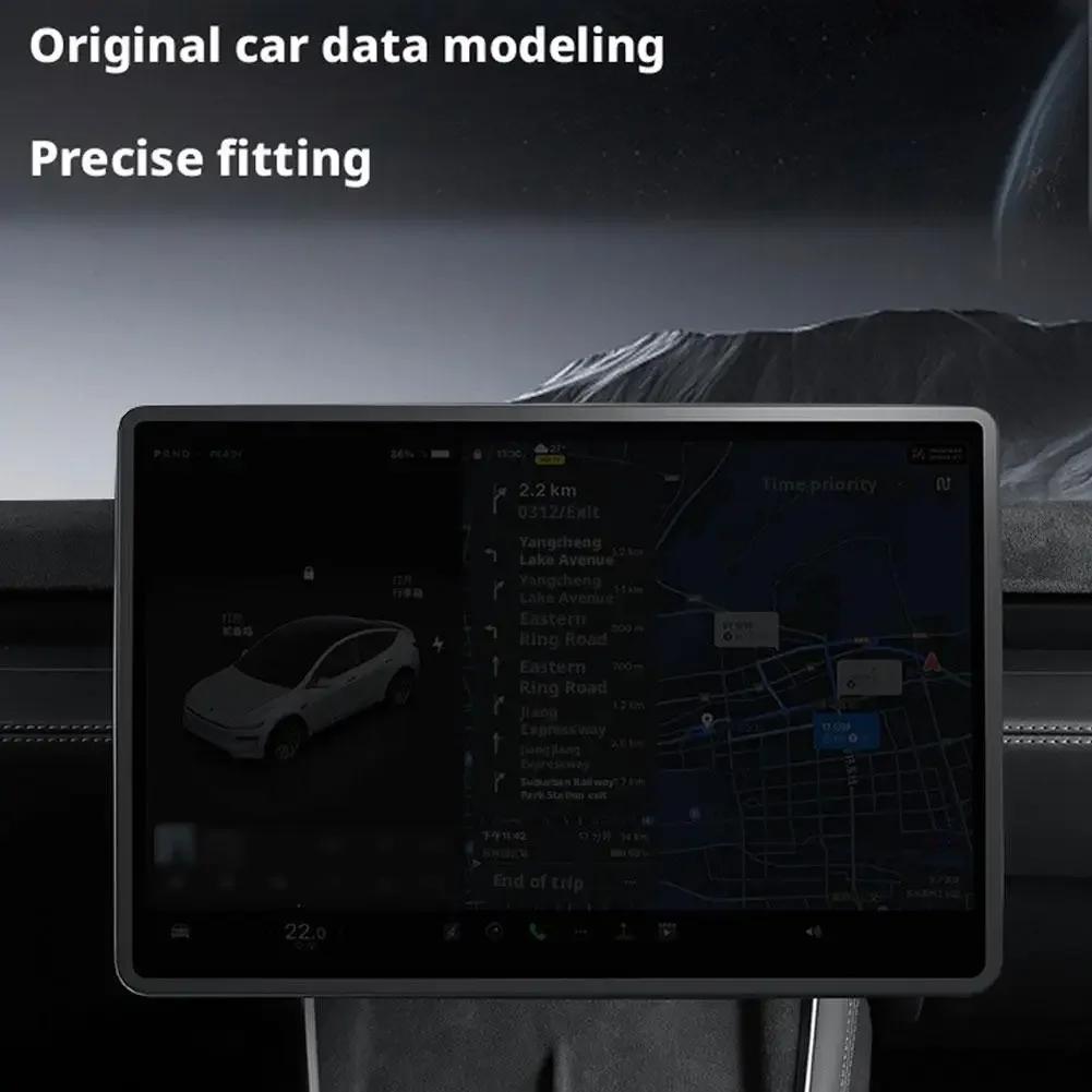 for Tesla Model Y Juniper 2026 16inch Center Console Screen Protection Frame Strip White Screen Edge Protector TSL Model 3 2025