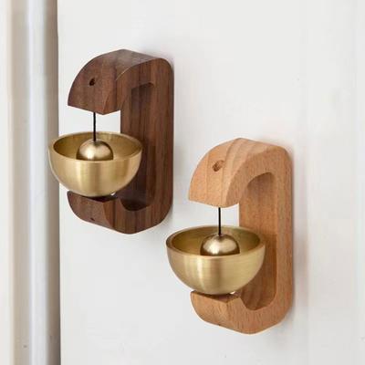 Magnet Doorbell Wood Bell Gentle Sound Bell Entrance Decorative Doorbell Wind Chimes Fridge Magnet Cute Room Decor
