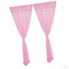 Voile Window Curtain Drape Set Solid Color Polyester
