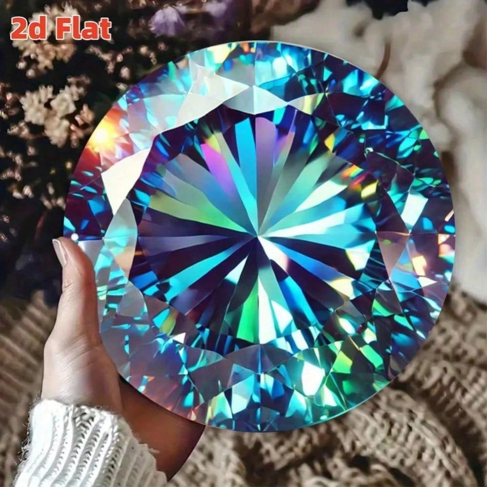 

Роскошное круглое металлическое настенное искусство 7,8 дюйма Алмазный блеск Алюминий Декор для дома Гостиной Спальни Ванной комнаты 20x20 разноцветный