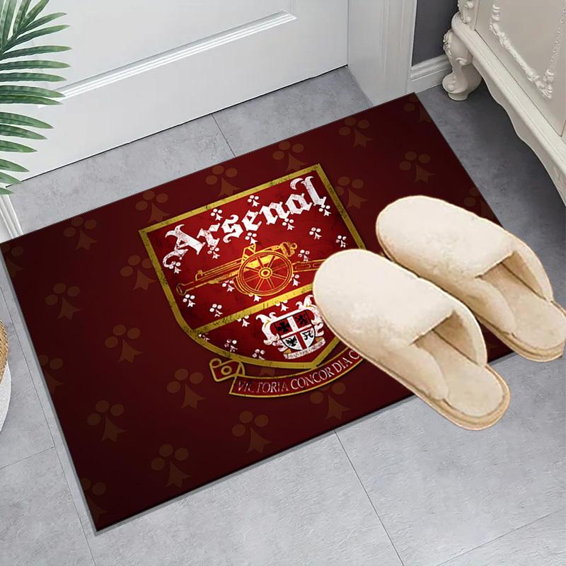 1PC Arsenal Football Club Crest Floor Mat for Living Room, Game Rooms, Office, Bedroom, Office Floor Mat Playful Design, Christmas Fan Gifts