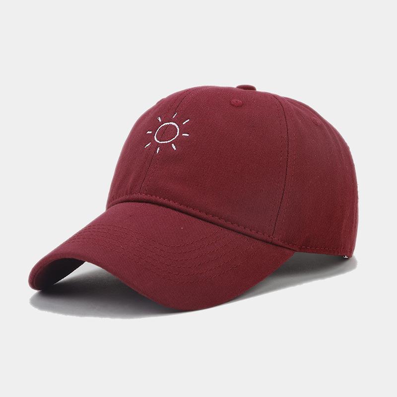 New Sun Embroidery Soft Top Baseball Cap Trendy Men's Fashion Versatile Cap Women's Face Small Outdoor Sun Hat