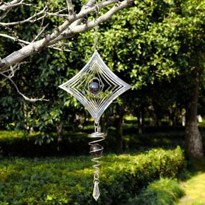 3D Wind Spinner Highly Reflective Metal Bird Deterrents To Scare Birds Away Mirrored Hanging Heart Butterfly Wind Spinner