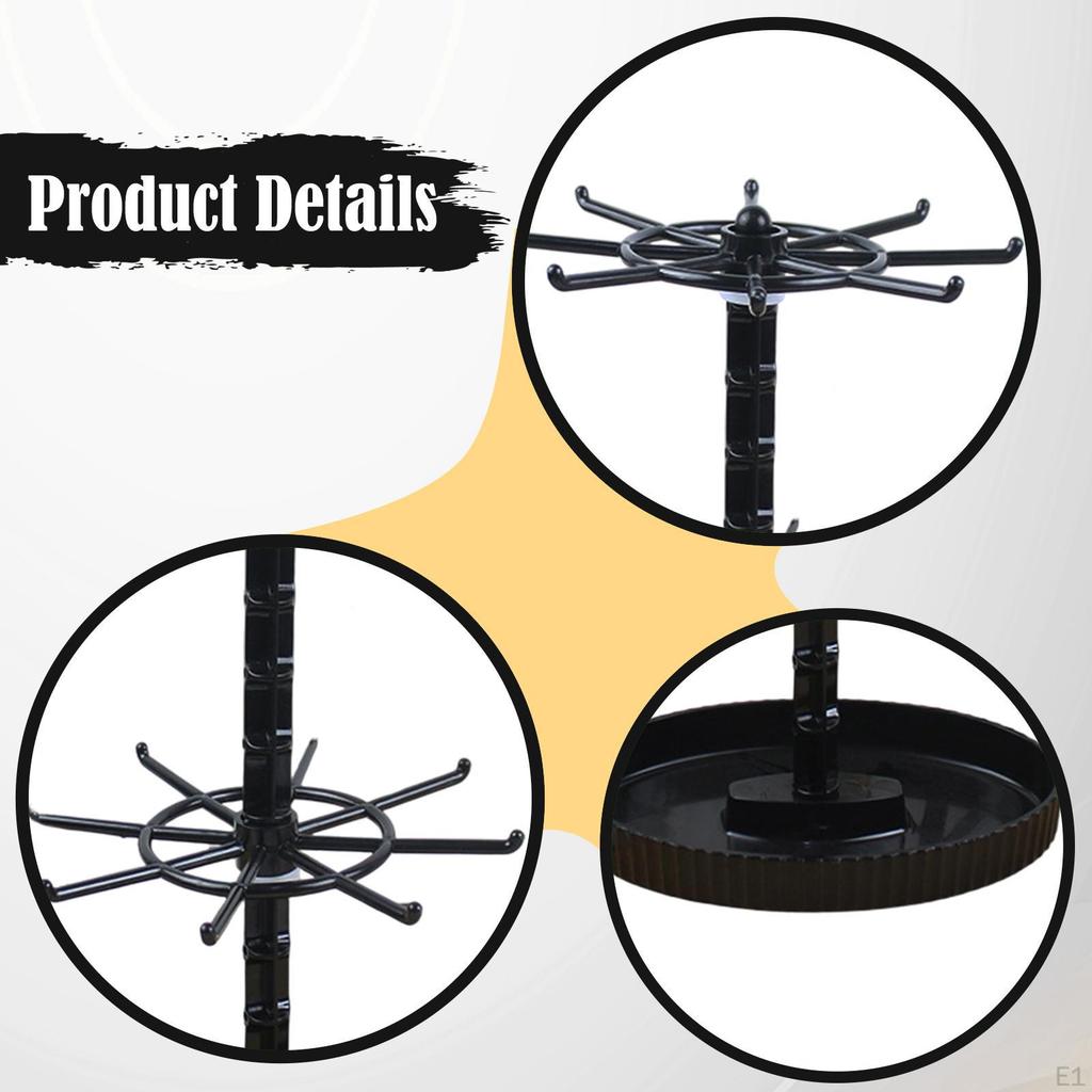 Rotating Jewelry Stand Bracelet Holder Earring Rotatable Hanging Rack Organizer for Store