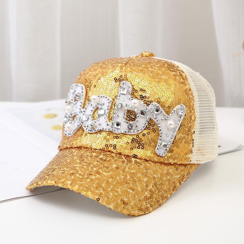 Children Big Bow cartoon Baseball Cap Cute Girls Pearl Snapback caps Sun Caps Mesh Rabbit Ear UV Protection Summer Hats boy