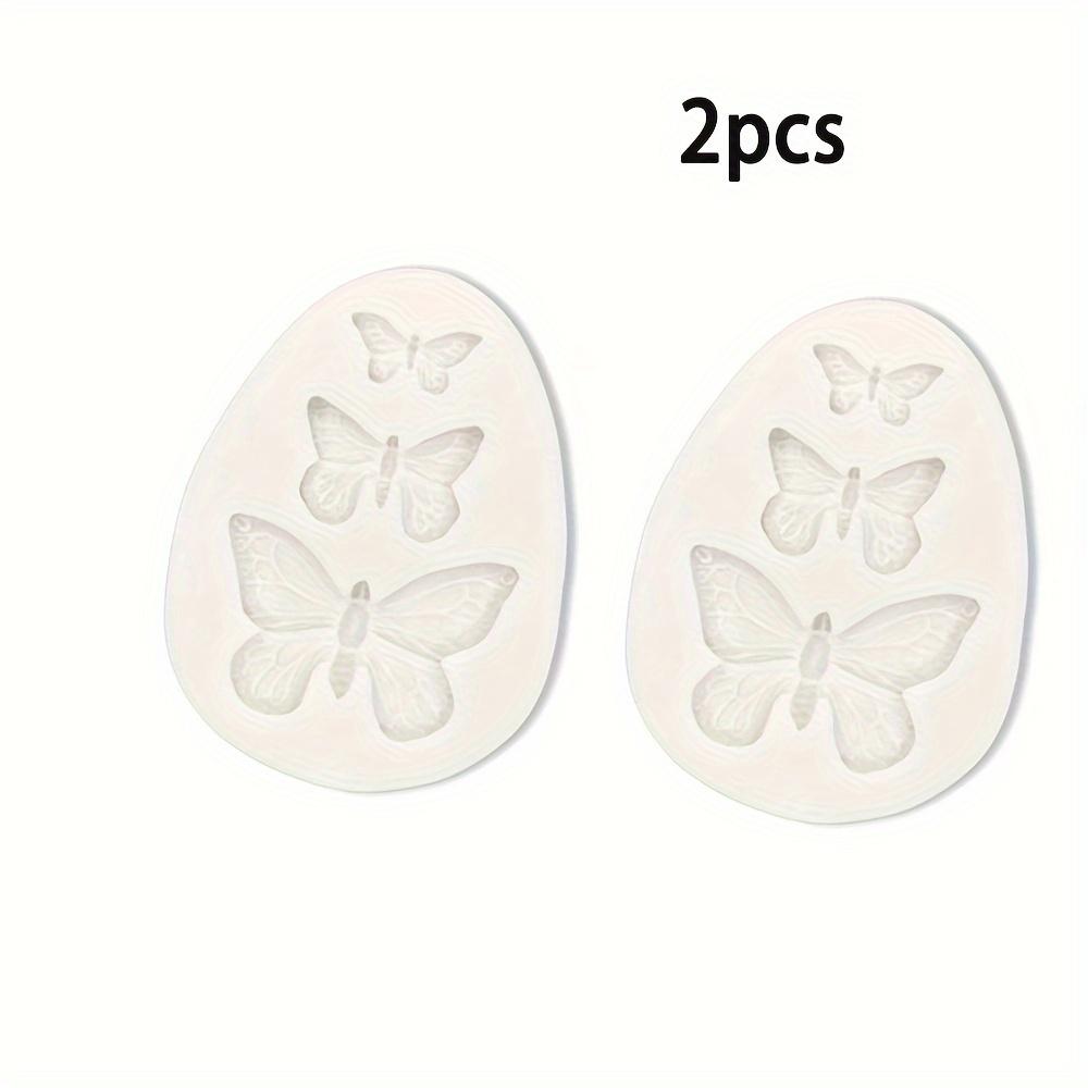 

2 шт. силиконовая форма в виде бабочки, инструменты для украшения свадебного торта, формы для кексов, конфет, смолы, глины, шоколадной мастики 2pcs белый