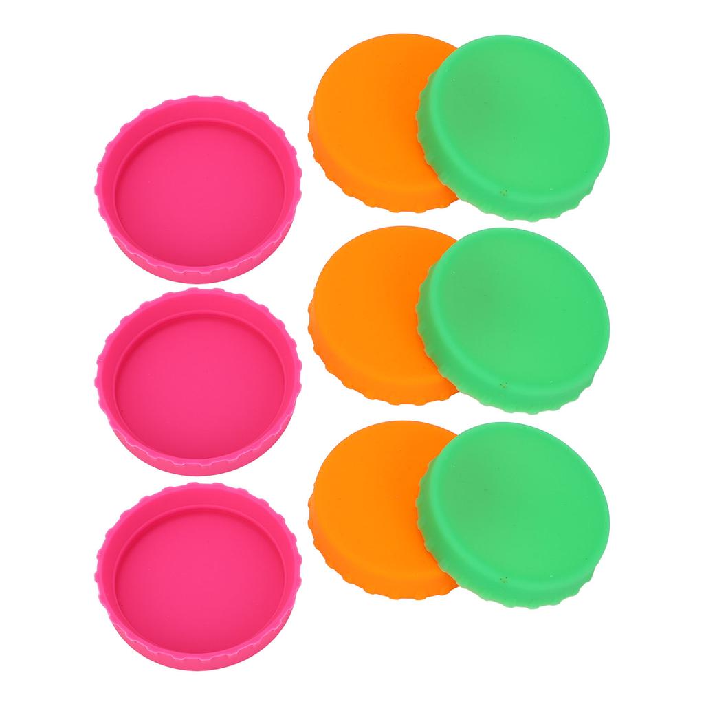 18pcs Can Lid Soft Multiple Colors Silicone Spill Proof Dust Proof Reusable Can Cover for 2.13 Inch Can