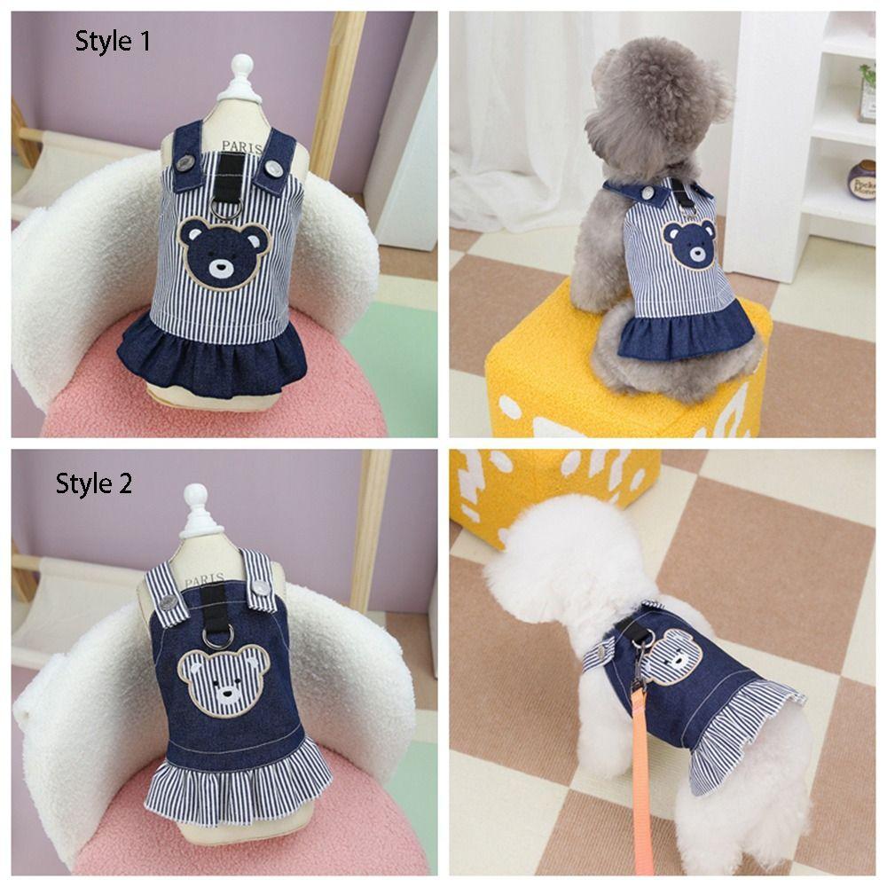 Soft Pet Strap Denim Skirt Cute Dog Vest Harness Fashion Pet Chest Strap Spring