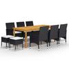 Day and Night - Day and Night 11-Piece Garden Dining Set Black