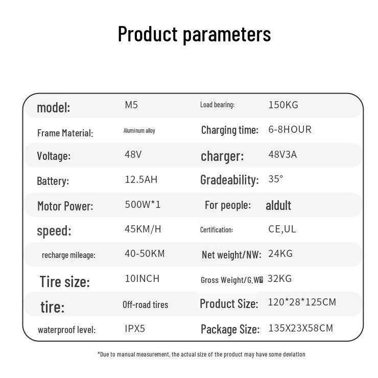 Foldable Off-Road Electric Scooter for Adults with Lithium Battery - Commuter Model