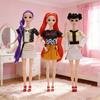3 Pezzi Bambola in Vinile Articolata K-POP Action Figure Multi-Snodo Posaabile con Vestito Intercambiabile Giocattolo da Collezione per Bambini Adulti