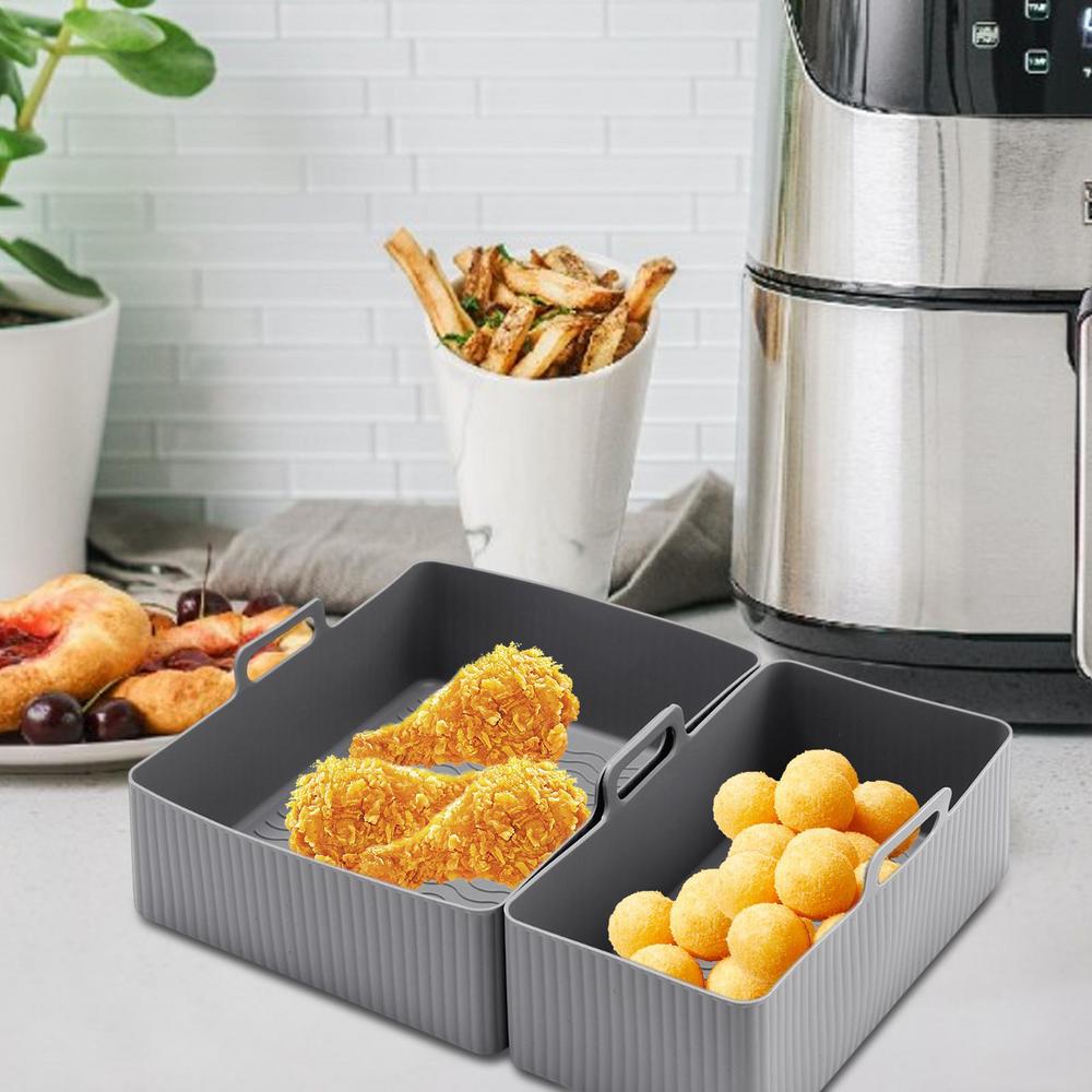 Σιλικονούχος Δίσκος Φριτέζας Αέρος Καλάθι Ψησίματος Πίτσα Τηγανητό Κοτόπουλο Φριτέζα Αέρος Σιλικονούχο Καλάθι Επαναχρησιμοποιούμενο Ταψί Φριτέζας Αέρος Αξεσουάρ