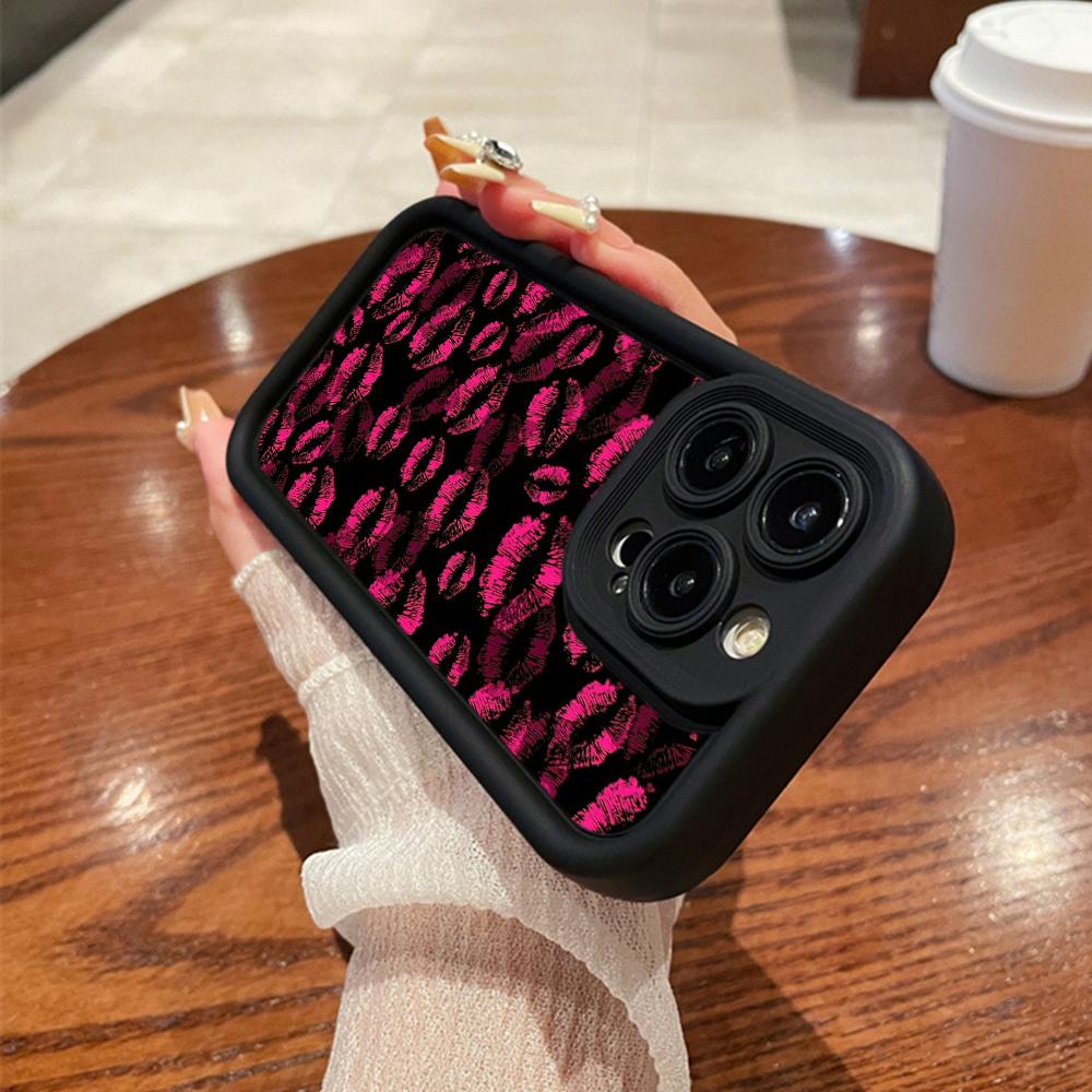 

LZ22 Lips Kiss Digital Design силиконовый чехол для телефона Samsung A15 A35 S24 S23 Ultra S22 S21 Plus S20 A05 A06 A54 A55 A53 A14 M15 противоударный задний чехол Samsung S24 Ultra 5G