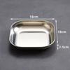 ZISIZ Stainless Steel 18CM Square Multipurpose Dish Set