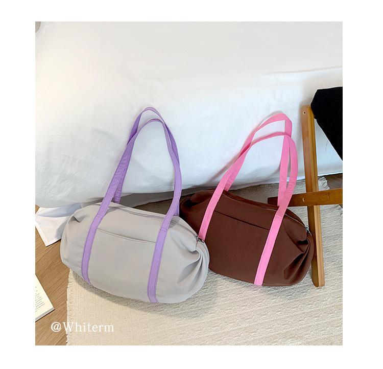 2026 Korean Style Large Capacity Color Block Casual Shoulder Bag