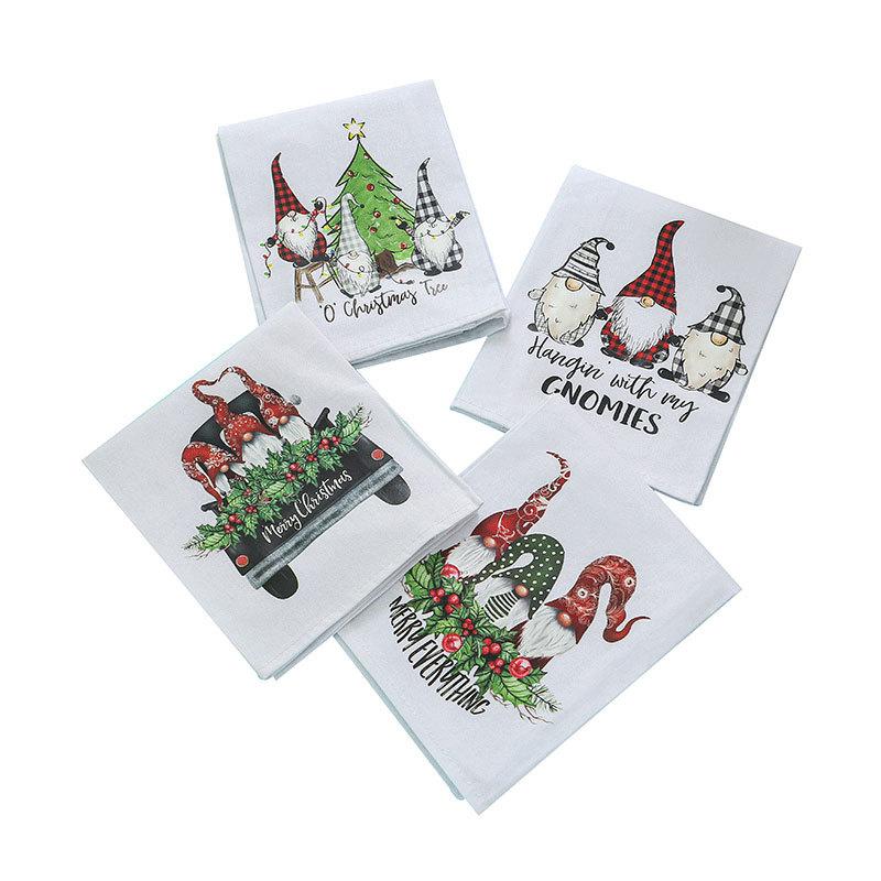 Christmas Hand Wipes Dishcloths Do Not Shed Home and Kitchen Items Christmas Towels Use Tablecloths