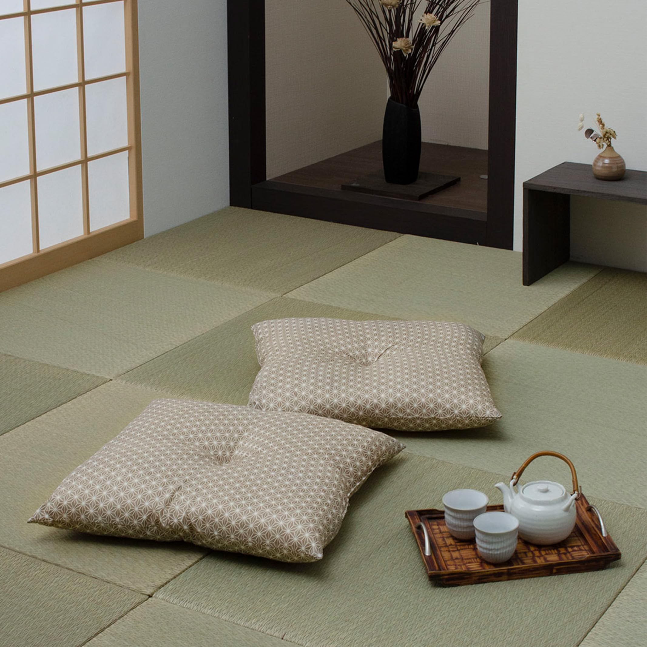 

Ikehiko Corporation Zabuton Meisen Размер Сделано в Японии Nishiki бежевый 55 см x 59 см Набор из 2 шт. 3565620 Прибл.