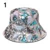 Dámský bucket Hat Fishing Cap Sequin Hip-hop Festival Glitter Bling Wide Brim