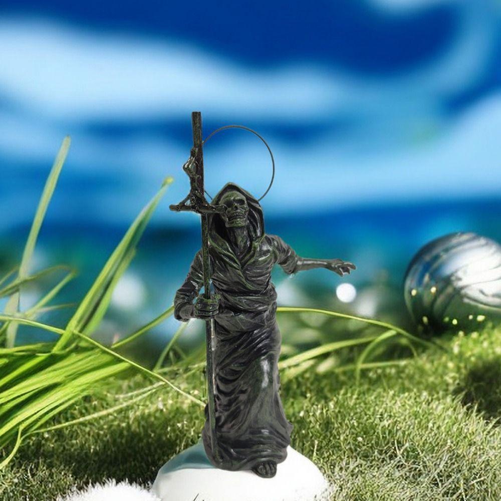 1 Set Crafts Black Skeleton Sculpture Handmade Resin Skeleton Ornaments  Party