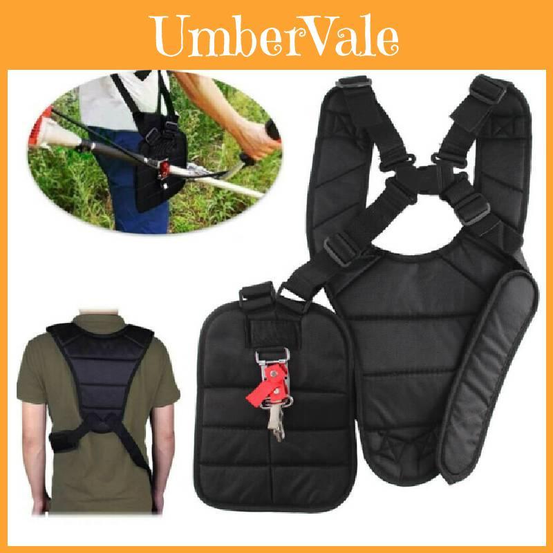 Premium Black Double Shoulder Harness For Brush Cutters And Grass Trimmers Forestry And Agriculture Use