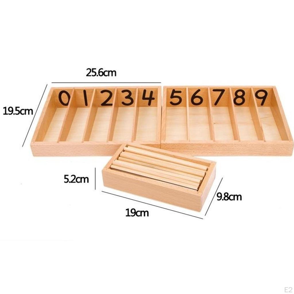 Montessori Spindle Box Teaching Aids Educational Toys Preschool Kids Early Development Math