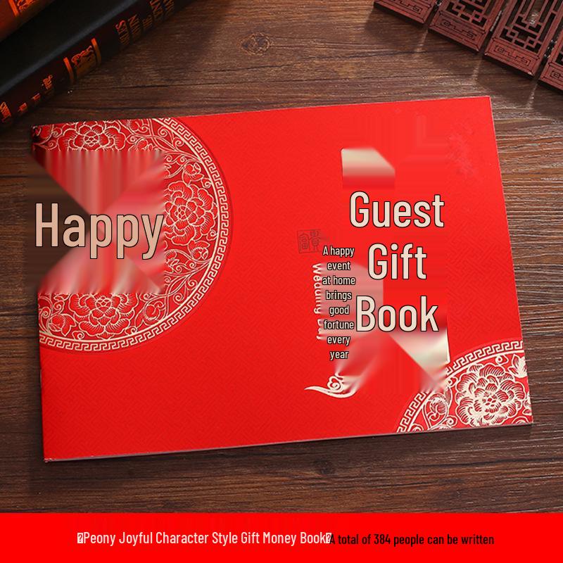 Joyful Guest Gift Registry: Wedding Supplies Sign-in & Money Log