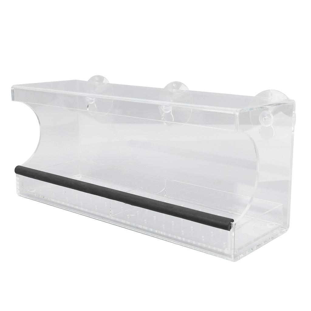 Window Bird Feeder Plastic Drop Proof Cute Transparent Bird House with Suction Cups for Home