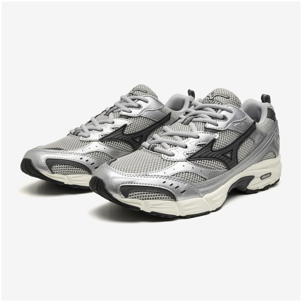 [Mizuno] MXR Sneakers, Casual Fashion, Commuting, School, Lifestyle, Light Gray x Black, 27.5 cm, 3E