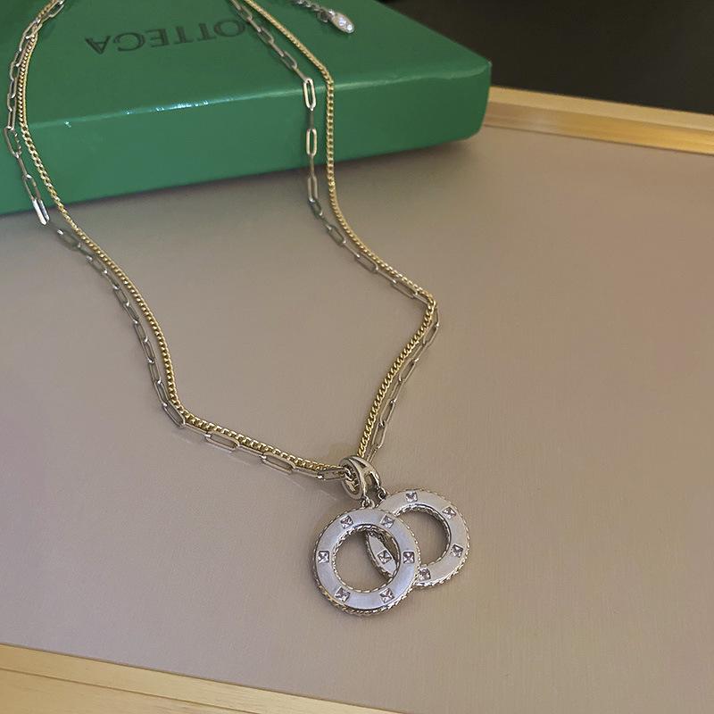 Titanium Steel Black Heart Pendant Necklace - High-End Niche Design Sweater Chain