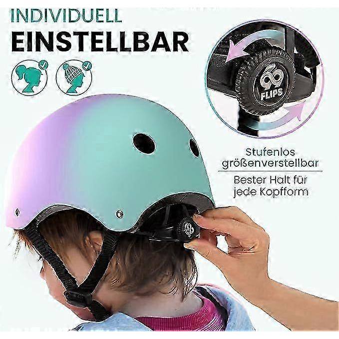 Kinder Skateboardhelm - TÜV Rheinland GS-zertifiziert - Ab 3 Jahren - Kinder Mädchen Fahrradhelm - Deutsche Marke Kinderhelm - Skateboardhelm