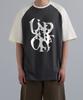 UNDEROFF Oversized Raglan Short Sleeve T-Shirt Under Smoke Black