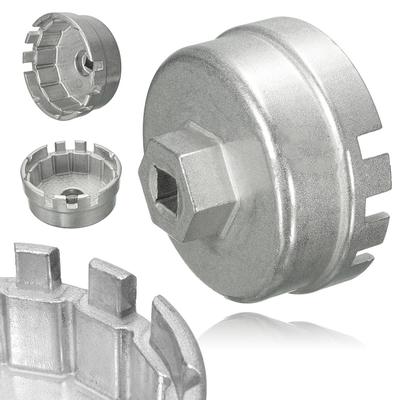 Kit de clé à douille pour filtre à huile, 14 cannelures, argent, pour Toyota