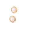 Silver needle stud earrings Pearl earrings Baroque earrings Retro simple style French style