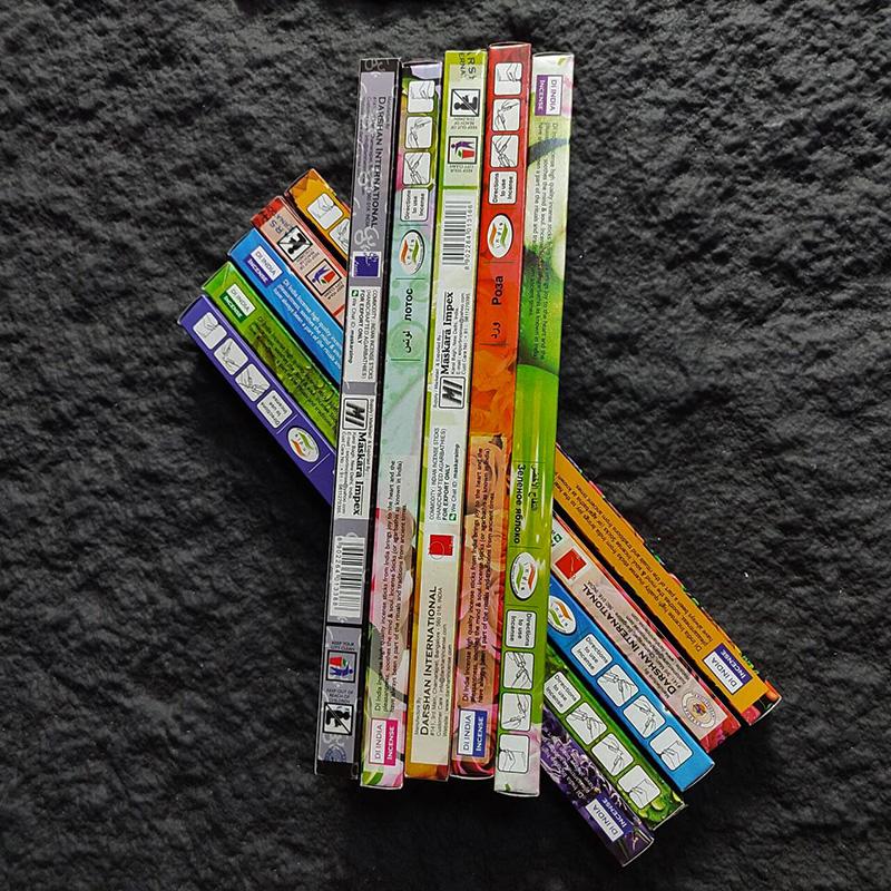 10/25 Box/lot Smell India Stick Incense Tibetan Lavender White Sage Sandalwood Natural Home Fragrance Household Indoor Clean Air