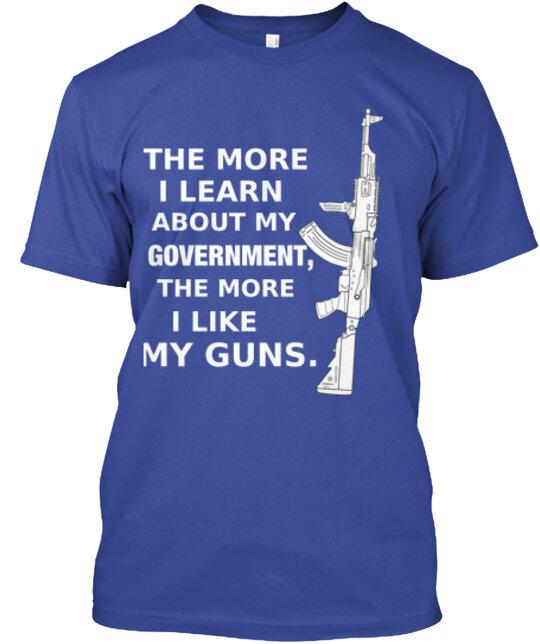 

Guns Government Learn I Live Моя футболка Сделано в США Размеры от S до 5XL 2XL