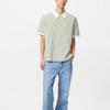 Uniqlo X JW Anderson Collaboration SS25 Striped Design Logo Embroidered Short Sleeve Polo Shirt Unisex Polo Shirts Green 477678-53