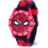 Marvel Spider-Man Kids Plastic Time Teacher Analog Quartz 3D Strap Watch Black Quartz Wristwatch