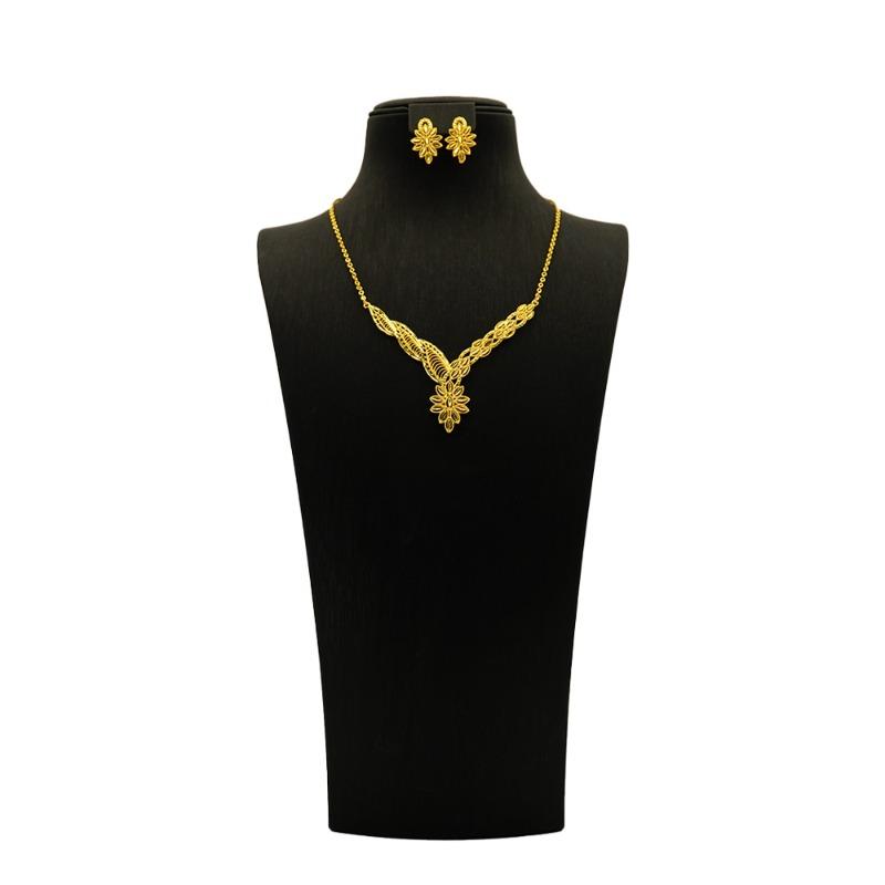 Akcesoria Styl Kolczyki Naszyjnik Zestaw Damski Mosiądz Pozłacany Zestaw Naszyjnik Kolczyki Biżuteria Modowa