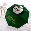 Modello squadra nazionale di calcio dell'Algeria, ombrello pieghevole automatico, design portatile e pieghevole, 8 stecche, un regalo di Natale o di compleanno.