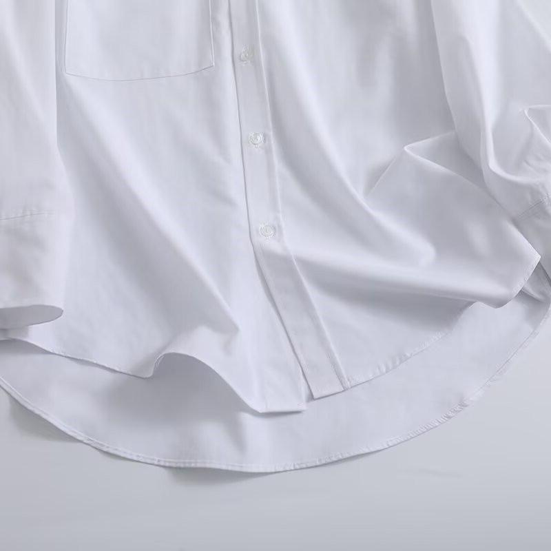 Spring/Summer Women's Casual Versatile Long Sleeve Turn-Down Collar Shirt