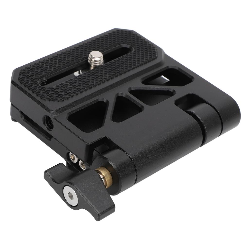 Quick Release Plate 1/4 and 3/8 Inch Screw Thread Universal Foldable Mount Adapter for Camera Stabilizer Tripod Ball Head