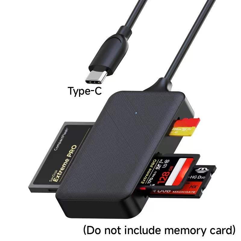 

Кардрідер 4 в 1, підтримка карток SD/TF/CF/MS, багатофункціональний конвертер USB/типу C для карток пам’яті Sony Pro Duo Type-C To MS CF SD TF